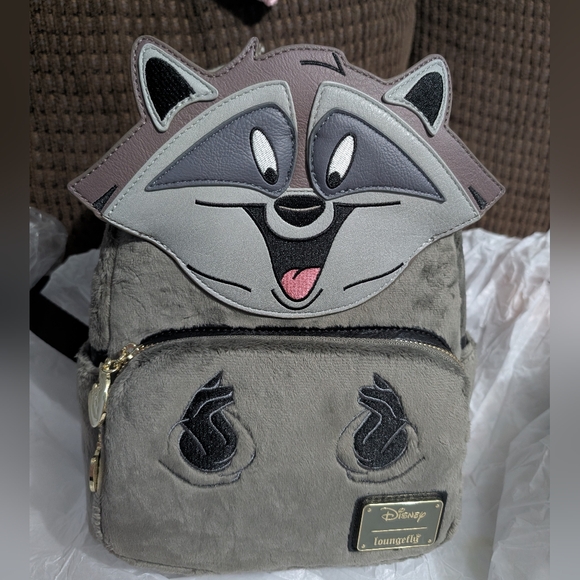 Loungefly Pocahontas Meeko Raccoon Mini Backpack - Picture 3 of 10